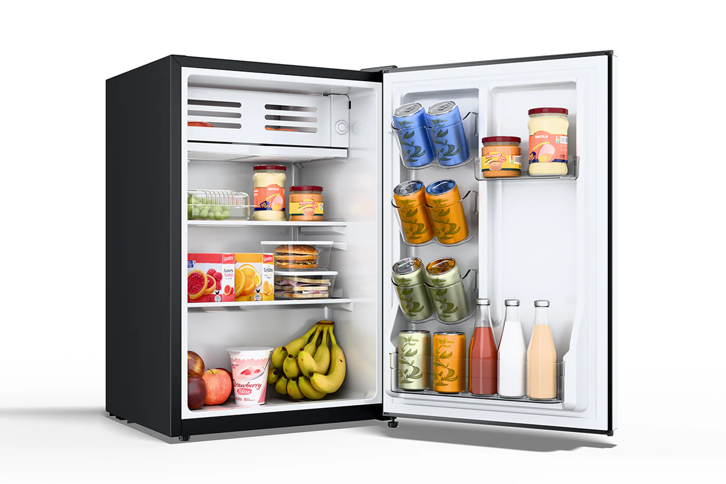 TCL 2.5-cu ft mini fridge with freezer(Black)Energy star - Image 9