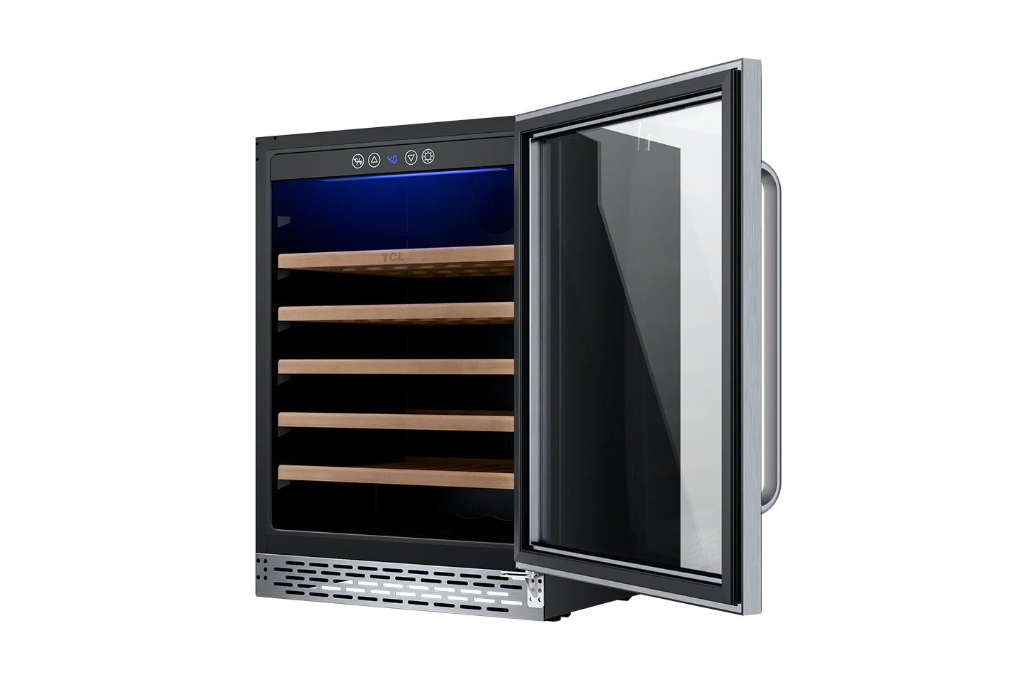 TCL 23.4-in W 52 -Bottles Stainless Steel Built-in/Freestanding Indoor Wine Cooler - Image 10