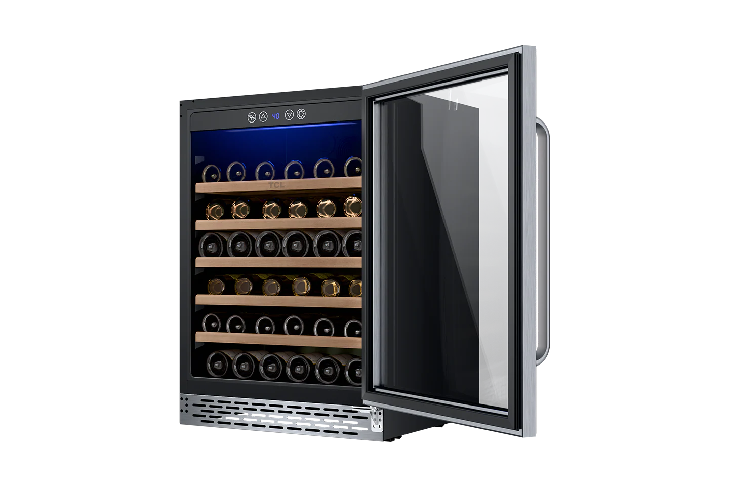 TCL 23.4-in W 52 -Bottles Stainless Steel Built-in/Freestanding Indoor Wine Cooler - Image 11