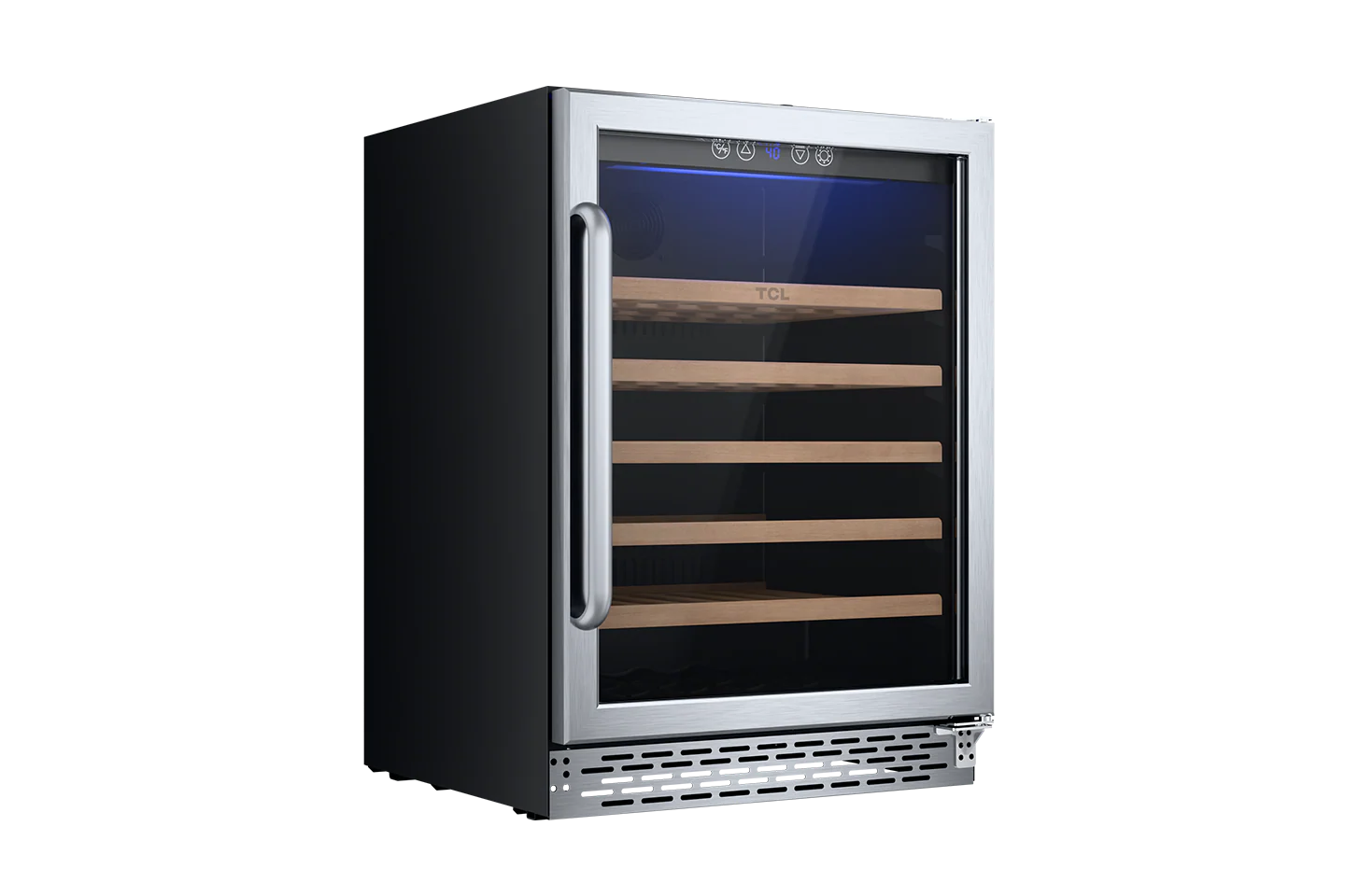 TCL 23.4-in W 52 -Bottles Stainless Steel Built-in/Freestanding Indoor Wine Cooler - Image 4
