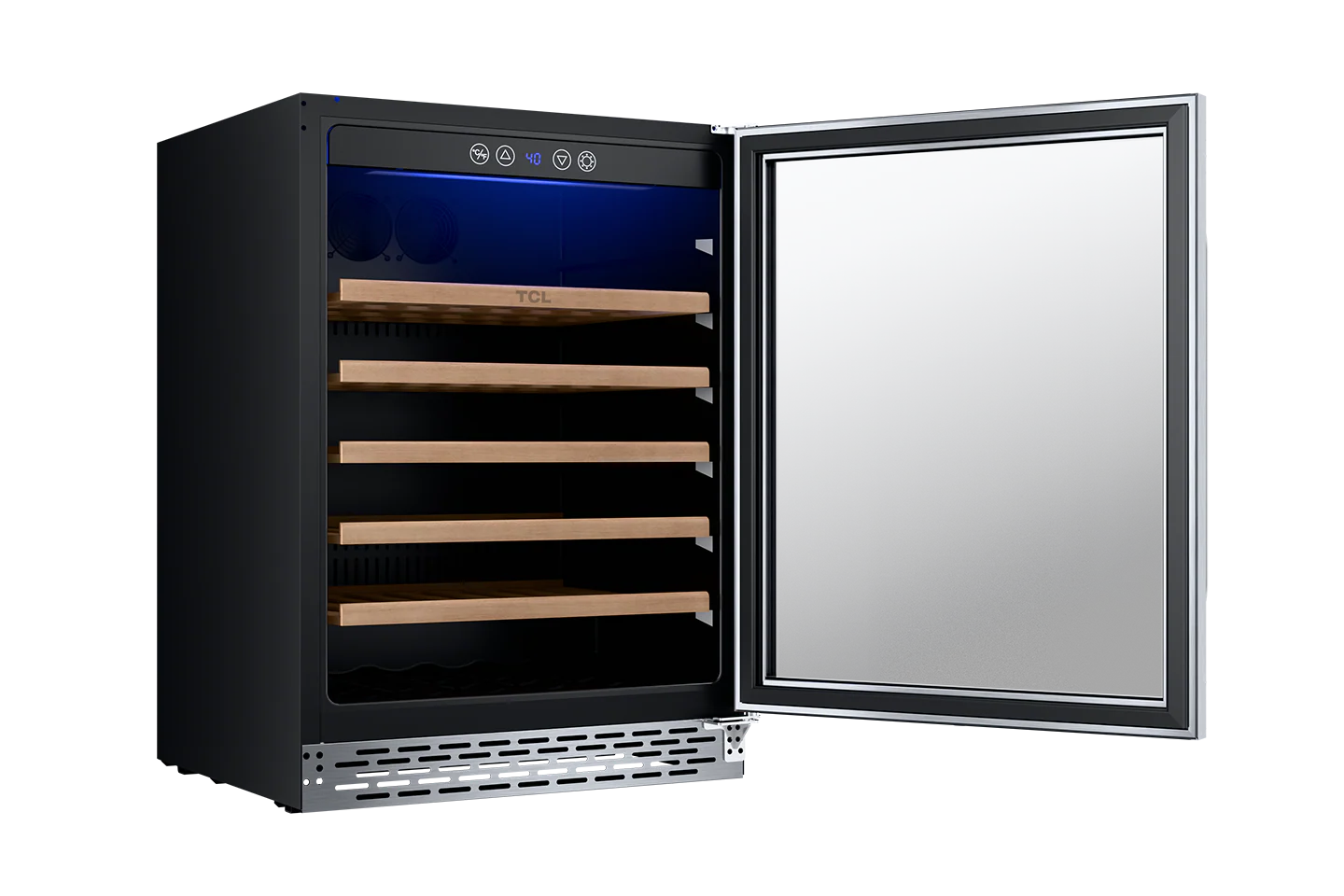 TCL 23.4-in W 52 -Bottles Stainless Steel Built-in/Freestanding Indoor Wine Cooler - Image 9