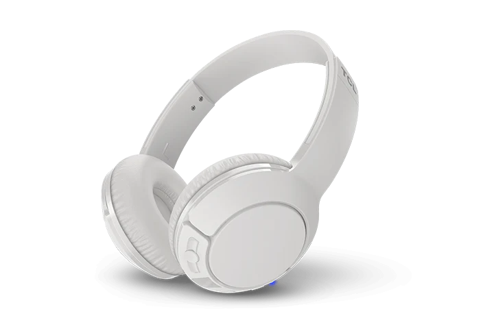TCL Ash White Wireless On-ear Bluetooth Headphones with Mic - MTRO200BTWT - Image 2