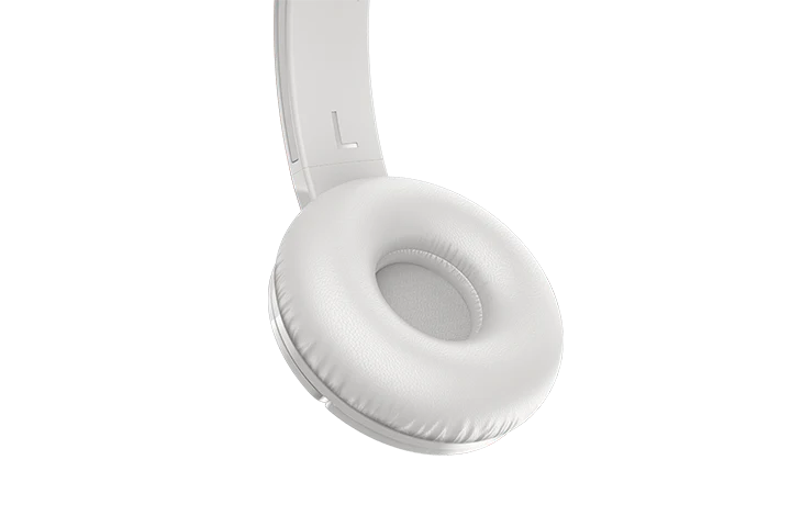TCL Ash White Wireless On-ear Bluetooth Headphones with Mic - MTRO200BTWT - Image 6
