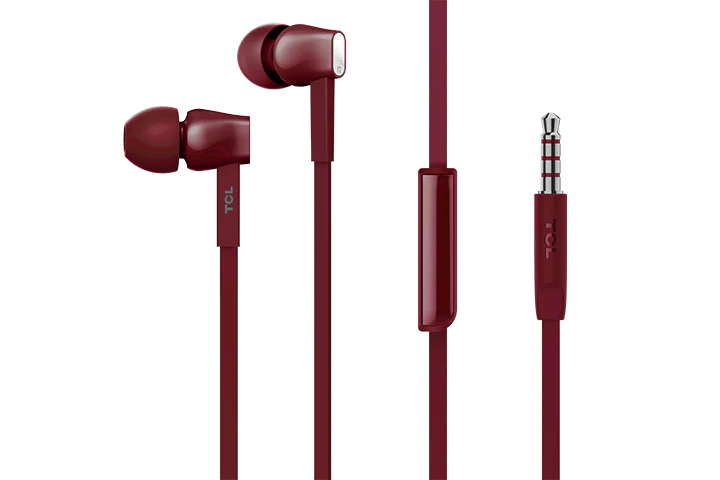 TCL Burgundy Crush In-ear Headphones with Mic - MTRO100RD - Image 2