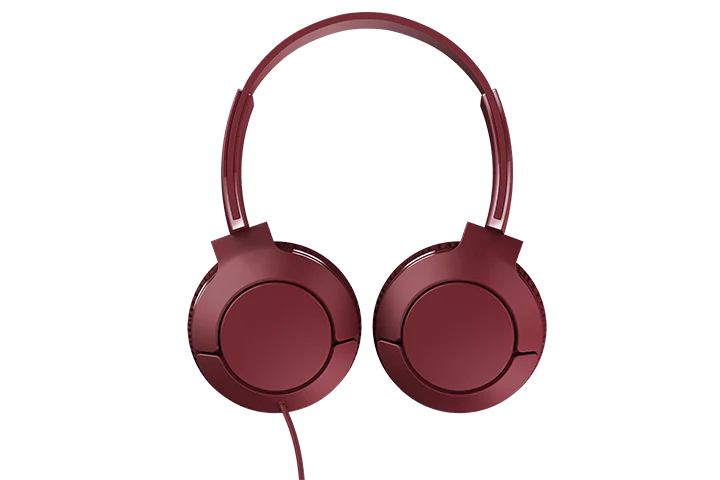 TCL Burgundy Crush On-ear Headphones with Mic - MTRO200RD - Image 3