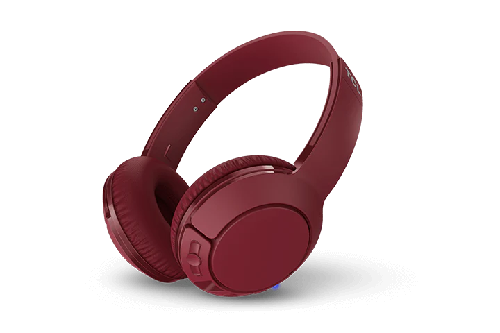 TCL Burgundy Crush Wireless On-ear Bluetooth Headphones with Mic - MTRO200BTRD - Image 2