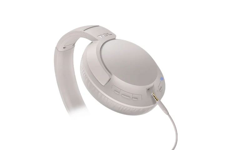 TCL Cement Gray On-Ear Noise Cancelling Hi-Res Wireless Headphones with Built-in Mic - ELIT400NCWT - Image 3