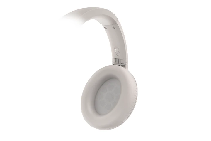 TCL Cement Gray On-Ear Noise Cancelling Hi-Res Wireless Headphones with Built-in Mic - ELIT400NCWT - Image 4