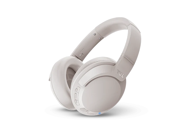 TCL Cement Gray On-Ear Sound Isolating Hi-Res Wireless Headphones with Built-in Mic - ELIT400BTWT