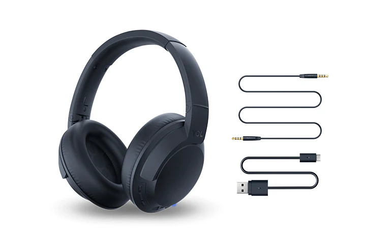TCL Midnight Blue On-Ear Sound Isolating Hi-Res Wireless Headphones with Built-in Mic - ELIT400BTBL - Image 8