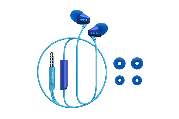 TCL Ocean Blue In-ear Headphones with Mic - SOCL100BL - Image 5