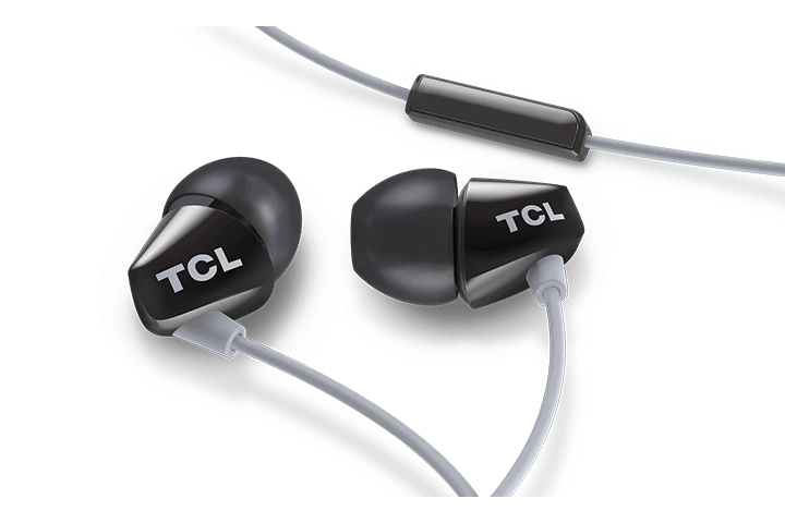 TCL Phantom Black In-ear Headphones with Mic - SOCL100BK - Image 2