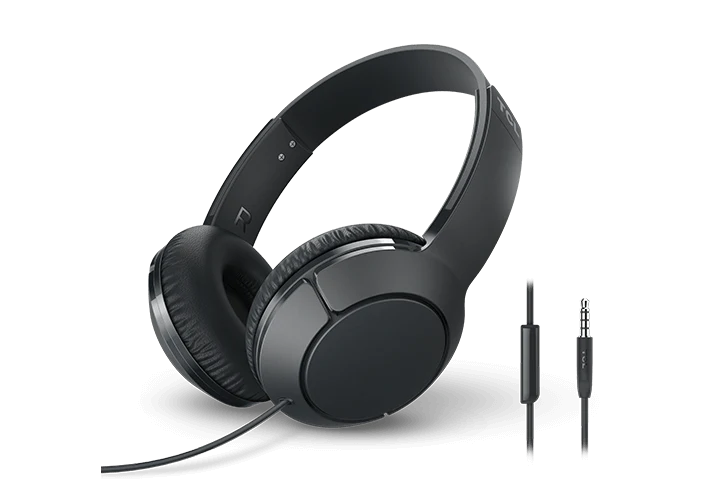 TCL Shadow Black On-ear Headphones with Mic - MTRO200BK - Image 2