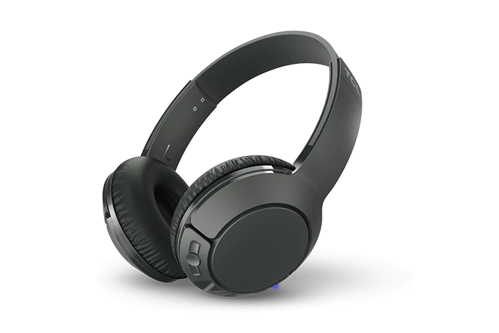 TCL Shadow Black Wireless On-ear Bluetooth Headphones with Mic - MTRO200BTBK - Image 2