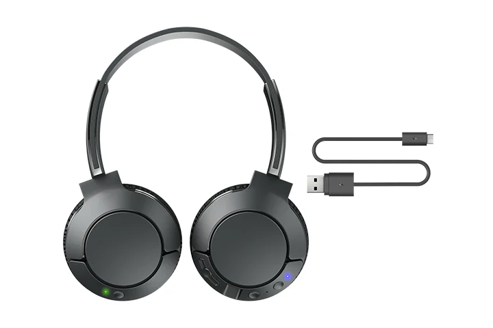 TCL Shadow Black Wireless On-ear Noise Cancelling Headphones with Mic - MTRO200NCBK - Image 6
