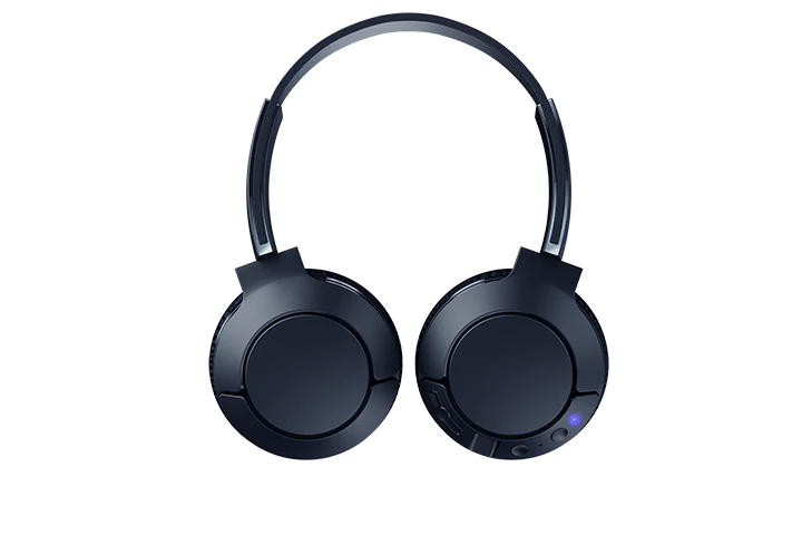 TCL Slate Blue Wireless On-ear Bluetooth Headphones with Mic - MTRO200BTBL - Image 3