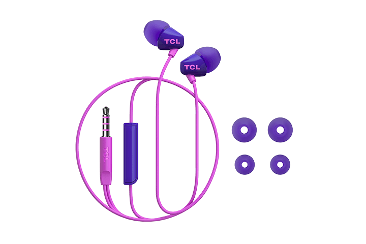 TCL Sunrise Purple In-ear Headphones with Mic - SOCL100PP - Image 5