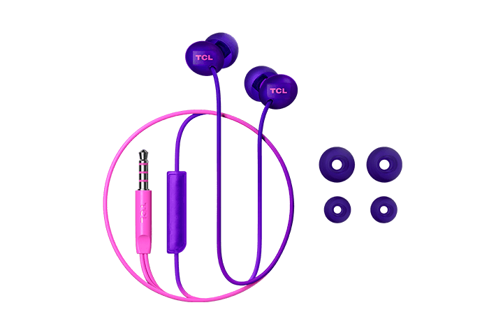 TCL Sunrise Purple In-ear Headphones with Mic - SOCL300PP - Image 7