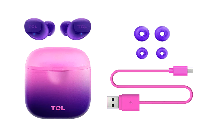 TCL Sunrise Purple True Wireless In-ear Bluetooth Headphones - SOCL500TWS - Image 9