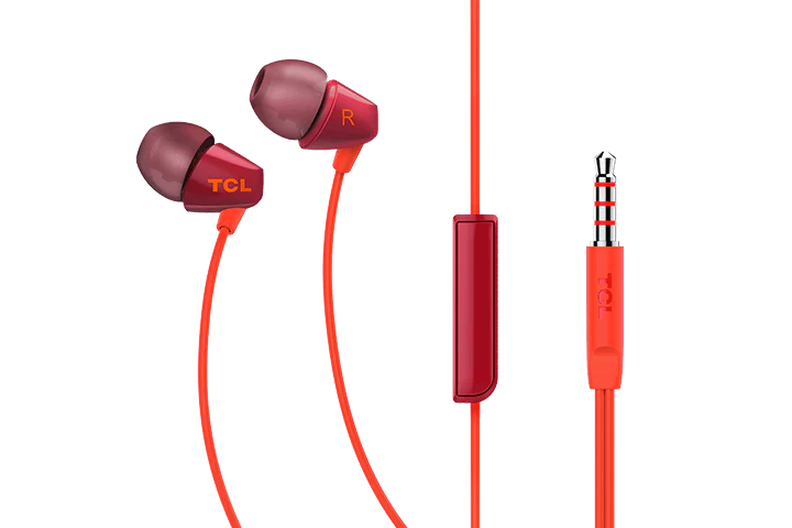 TCL Sunset Orange In-ear Headphones with Mic - SOCL100OR - Image 3