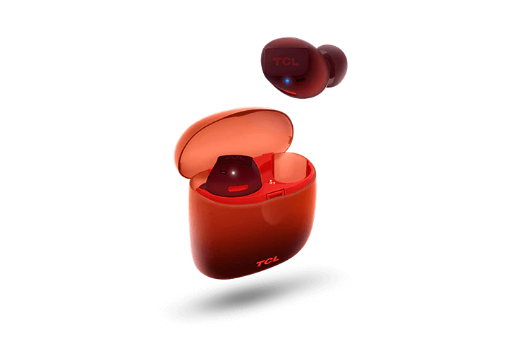 TCL Sunset Orange True Wireless In-ear Bluetooth Headphones - SOCL500TWS - Image 2