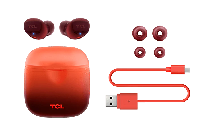 TCL Sunset Orange True Wireless In-ear Bluetooth Headphones - SOCL500TWS - Image 9