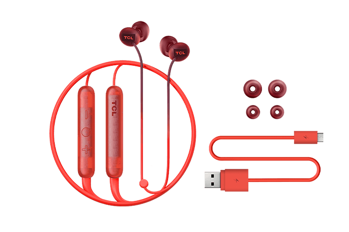 TCL Sunset Orange Wireless In-ear Bluetooth Headphones with Mic - SOCL300BTOR - Image 7